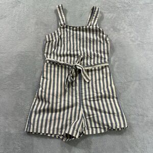 United By Blue Navy and Cream Striped Jumpsuit